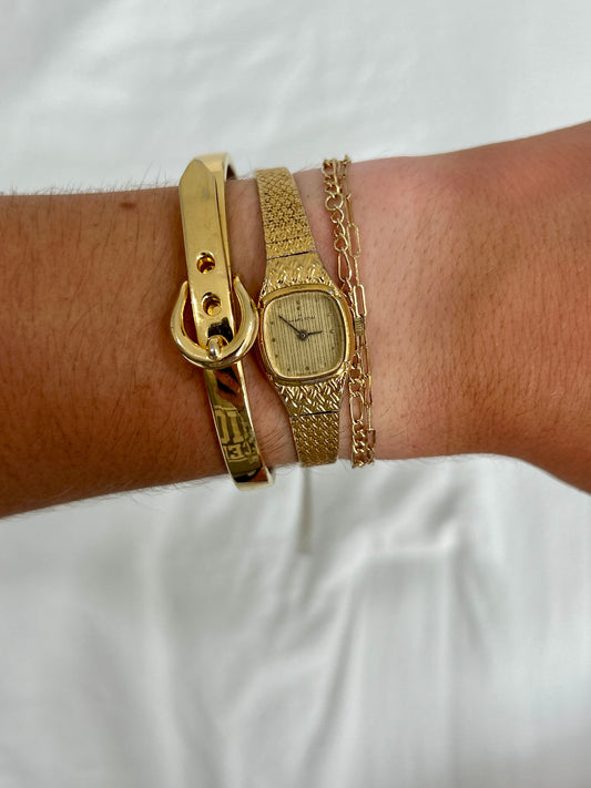 Hamilton Gold Snake Chain Watch