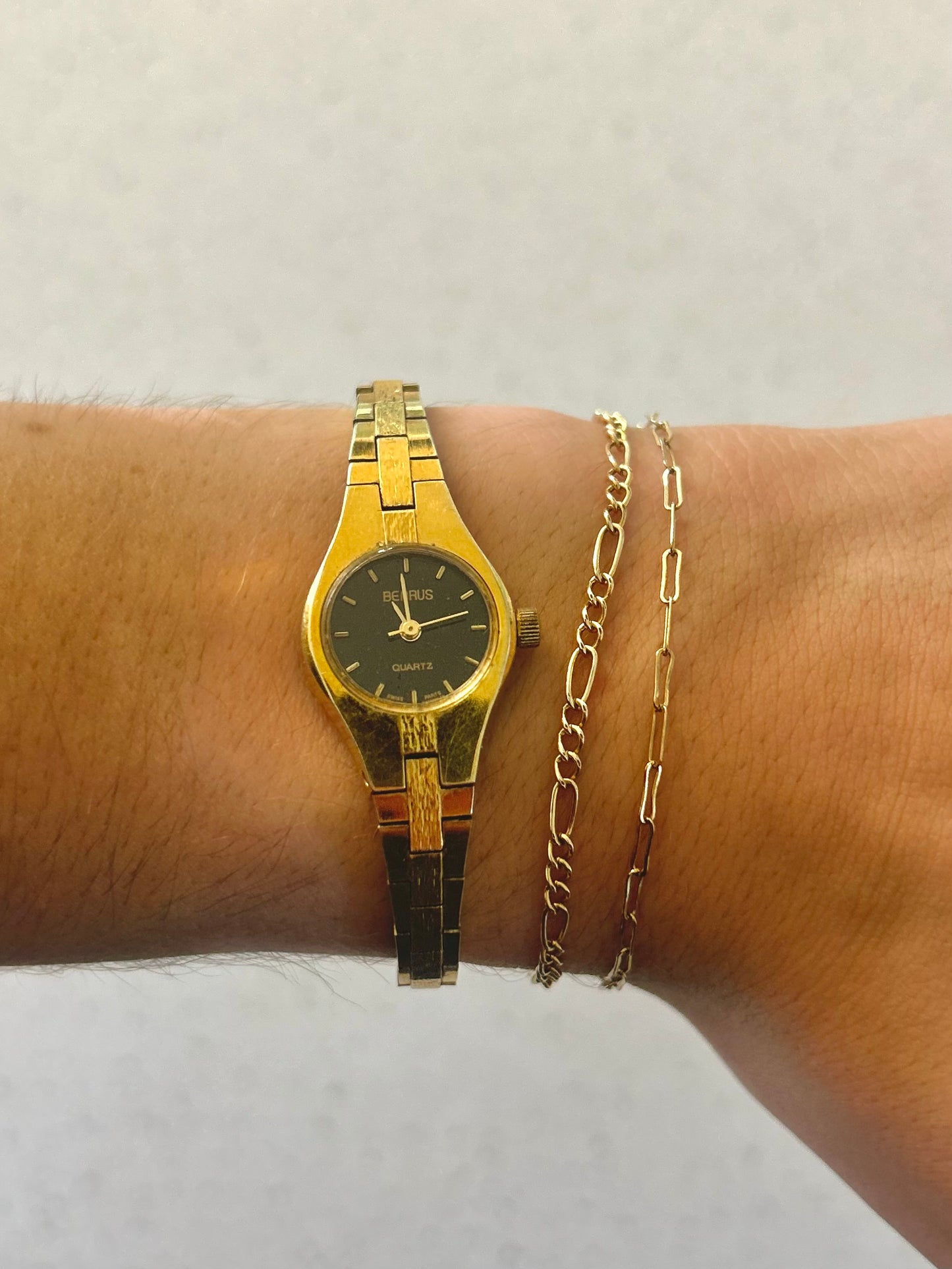 Benrus Gold and Black Circlular Watch