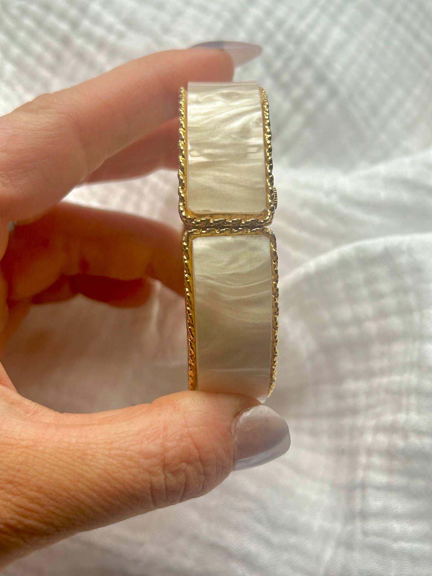 Pearl Hidden Watch Bangle